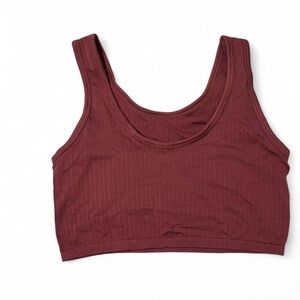 Aerie Ribbed Burgundy Top